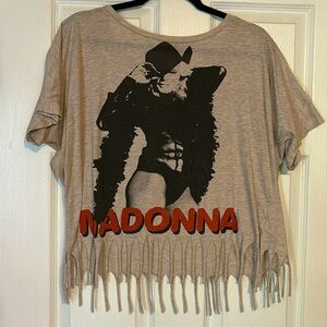 Retro fringe madonna oversized tee shirt Size small, fits like womens XL